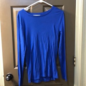 Solid Blue Long Sleeve T-Shirt